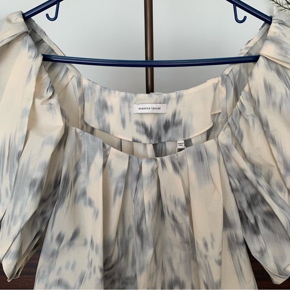 Rebecca Taylor NWT Whisper Rose Tulip Sleeve Top, Size 4 - Picture 4 of 13